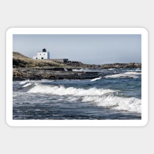 Bamburgh Lighthouse - Northumberland, UK Sticker